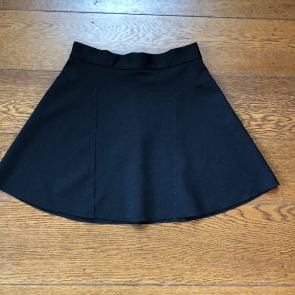 Topshop Dresses & Skirts - Topshop Raw Edge Detail Black Skater Mini Skirt 4